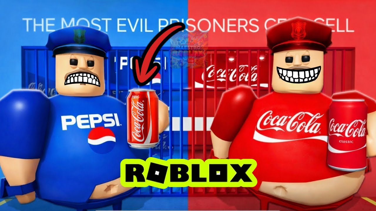 Pepsi Barry vs Coca Cola Barry Prison Run! Coca Cola Vs Pepsi Barry in Roblox Walkthrough