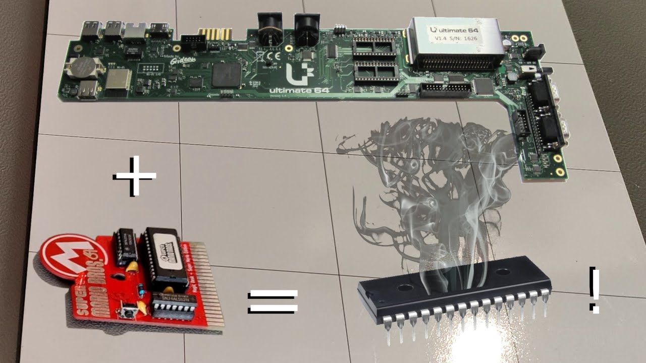 Repair of a damaged C64 Super Mario Bros cartridge