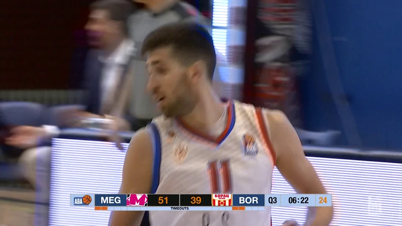 Dusan Miletic rises for an alley-oop dunk (Mega Soccerbet - Borac, 28.2.2021)