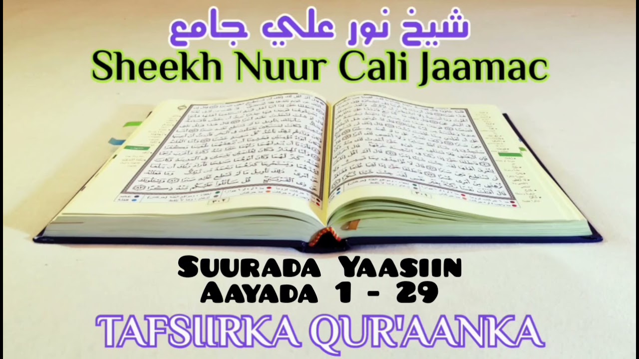 Darsiga 291 - Tafsiirka Suurada Yaasiin Aayada 1 ilaa 29 - Sheekh Nuur Cali Jaamac