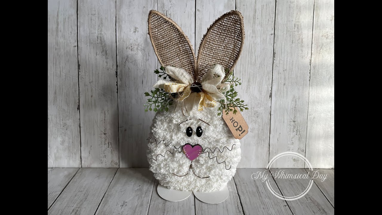 Sweet Bunny made from a Dollar Tree chunky wood egg! LOVE!