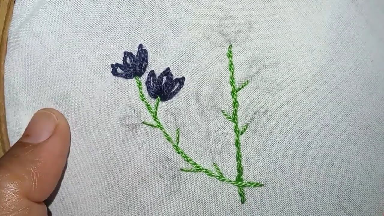 Phool Stitching from leaf 🌿 🌿 Start to Finish | Hand Embroidery Design 