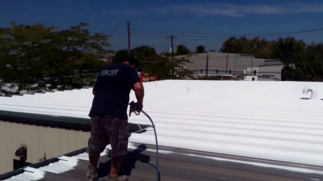 How to spray silicone coating on metal roofs