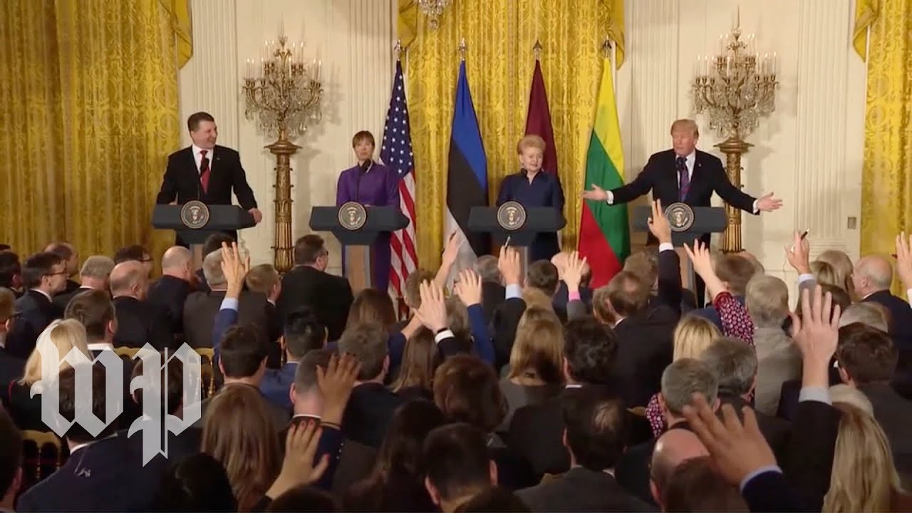 Trump tells Latvian president to choose &lsquo;a Baltic reporter, ideally&rsquo;