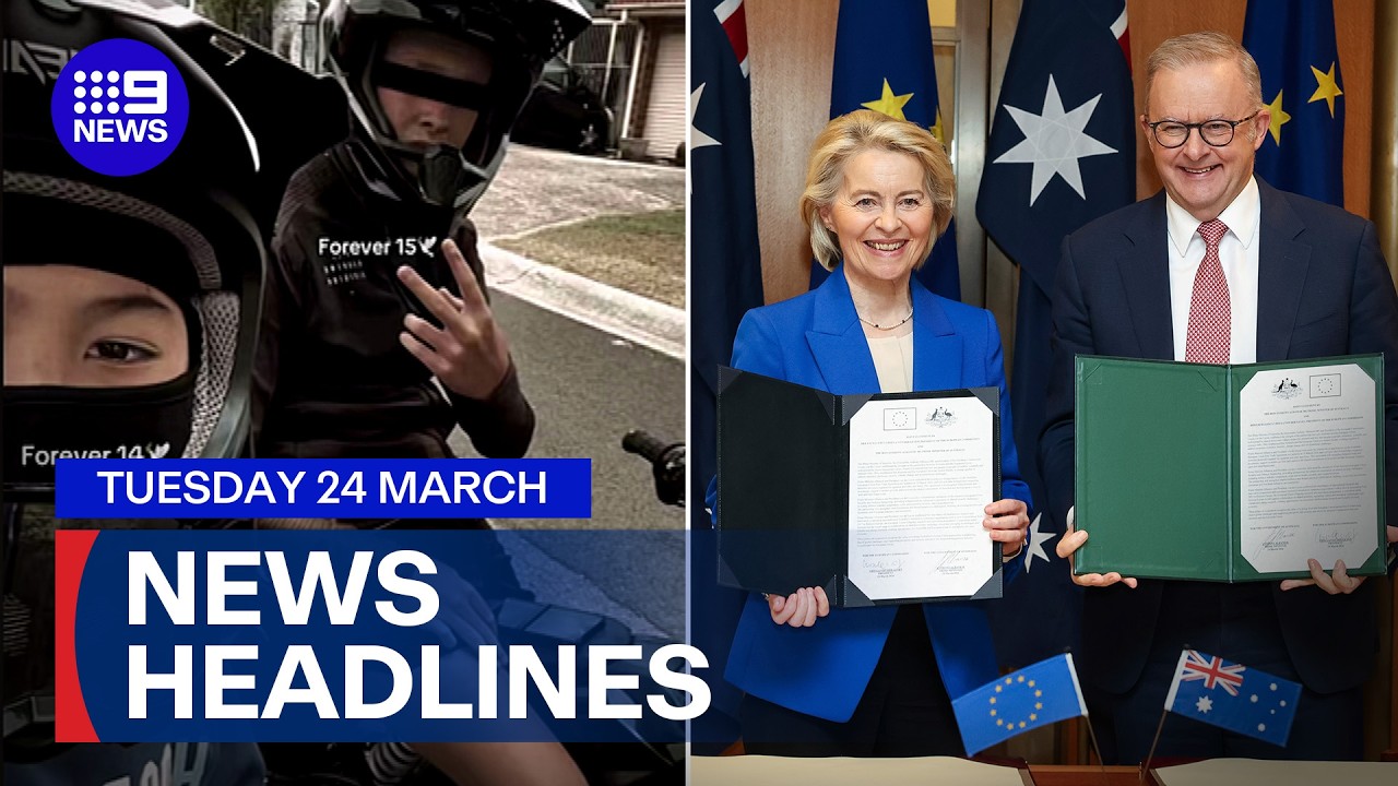 Europe trade deal finally a reality; Heartbreaking tribute for teenagers | 9 News Australia
