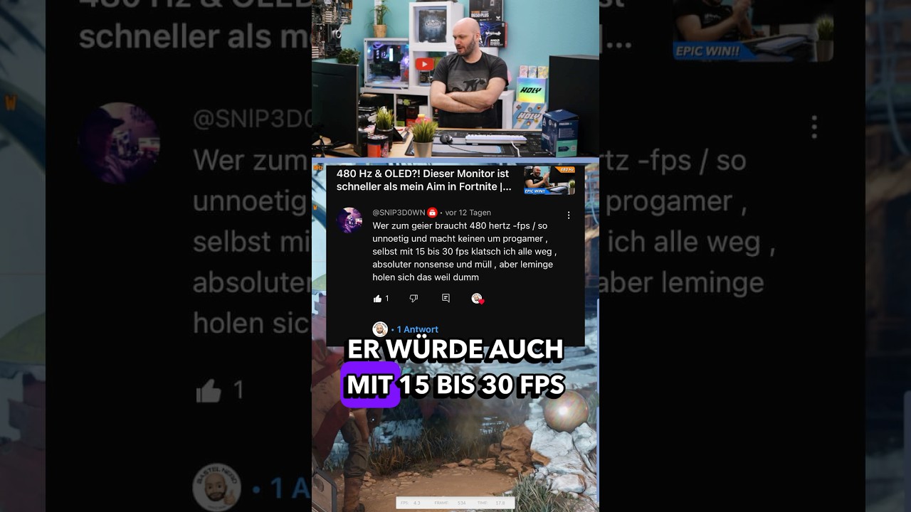 30 FPS ProGamer? Der Kommentar, der alles getoppt hat! #gamingpc #pcgaming #pcbuilding