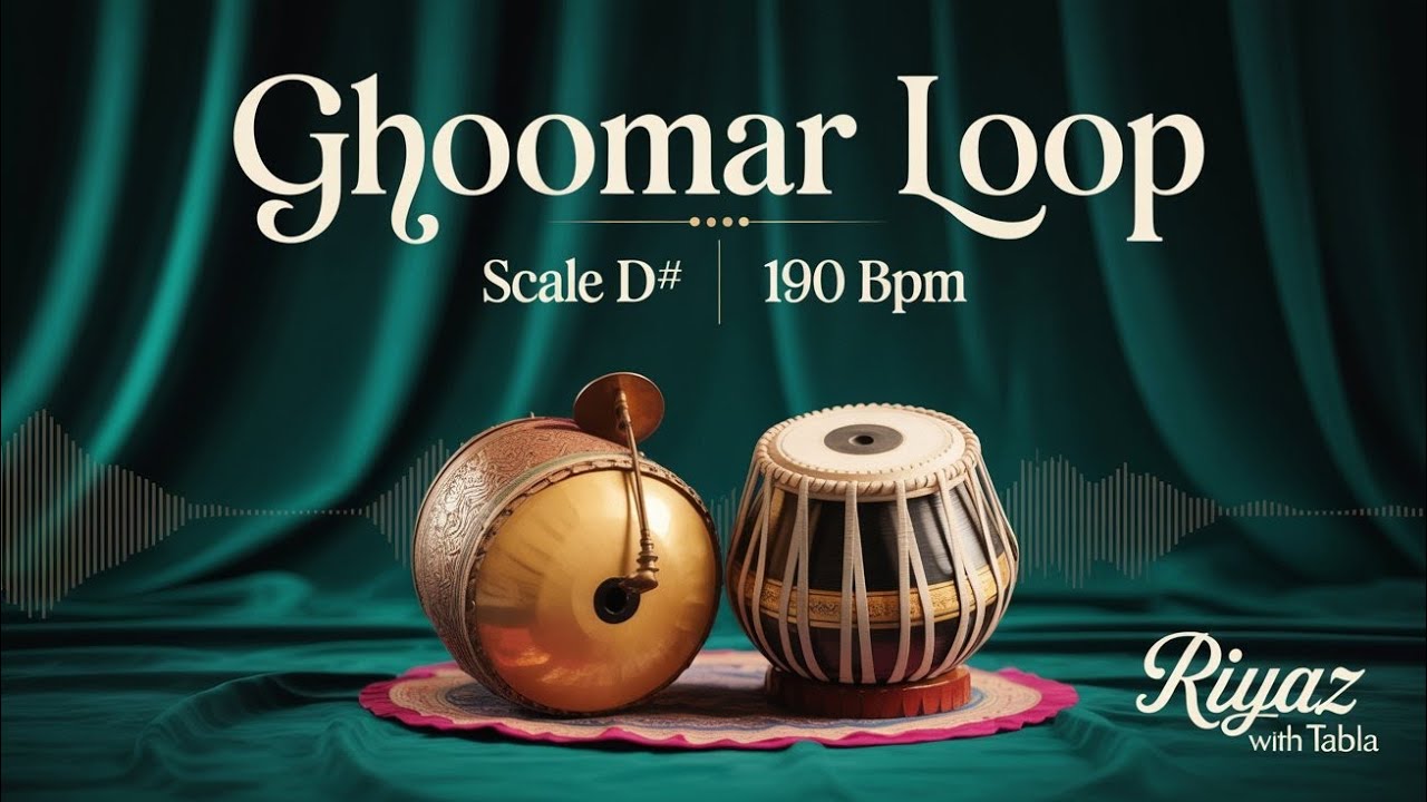 Ghoomar Loop for all Songs | Keherwa Loop | D# Kali 2 | 190 BPM #rhythm #riyazwithtabla