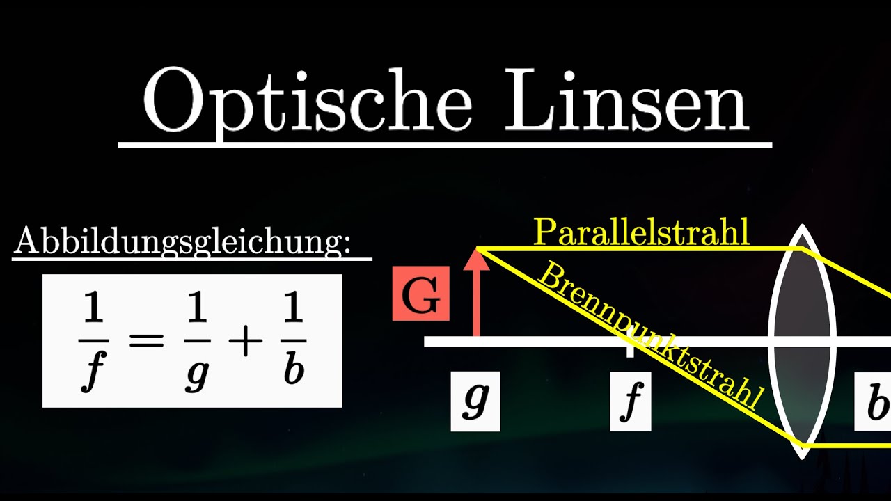 Optische Linsen - Abbildungsgleichung, Bildweite, Bildgröße, Brechkraft (Physik)