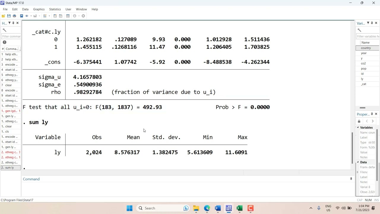 Estimate Panel Fixed Effect Threshold Regression with Multiple Breaks on Multiple Variables in STATA