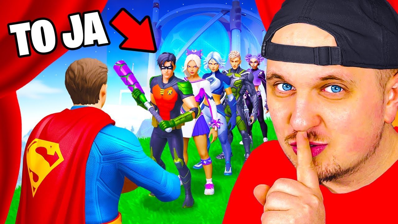 Sekretnie UKRYŁEM się na TOP MODEL super bohaterów w Fortnite