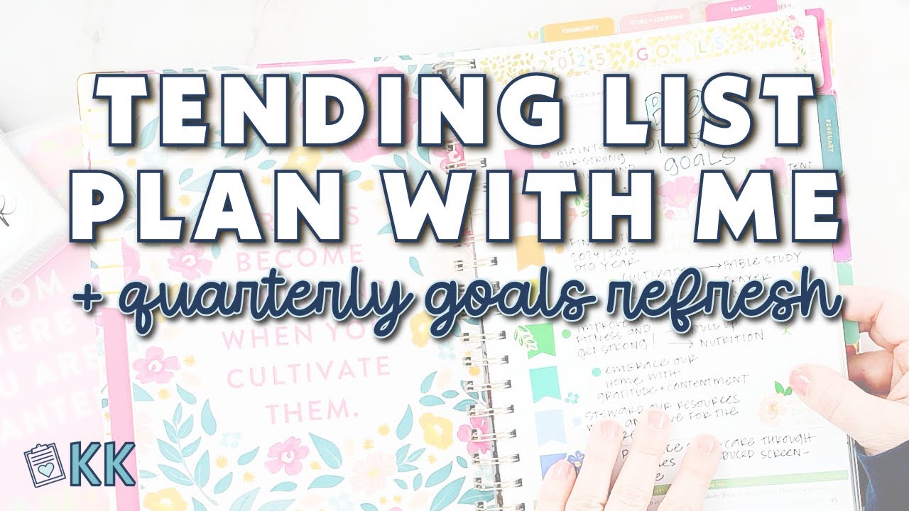 Tending List Plan with Me Quarterly Refresh + Functional Goalsetting In my PowerSheets Goal Planner