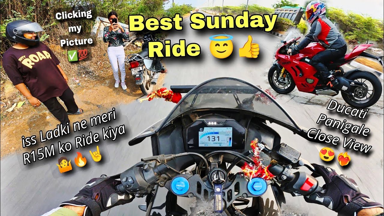 Girl Rider ne Sunday Ride mein Meri R15M Chalayi 😇❤️ | best morning ride in yamaha r15m