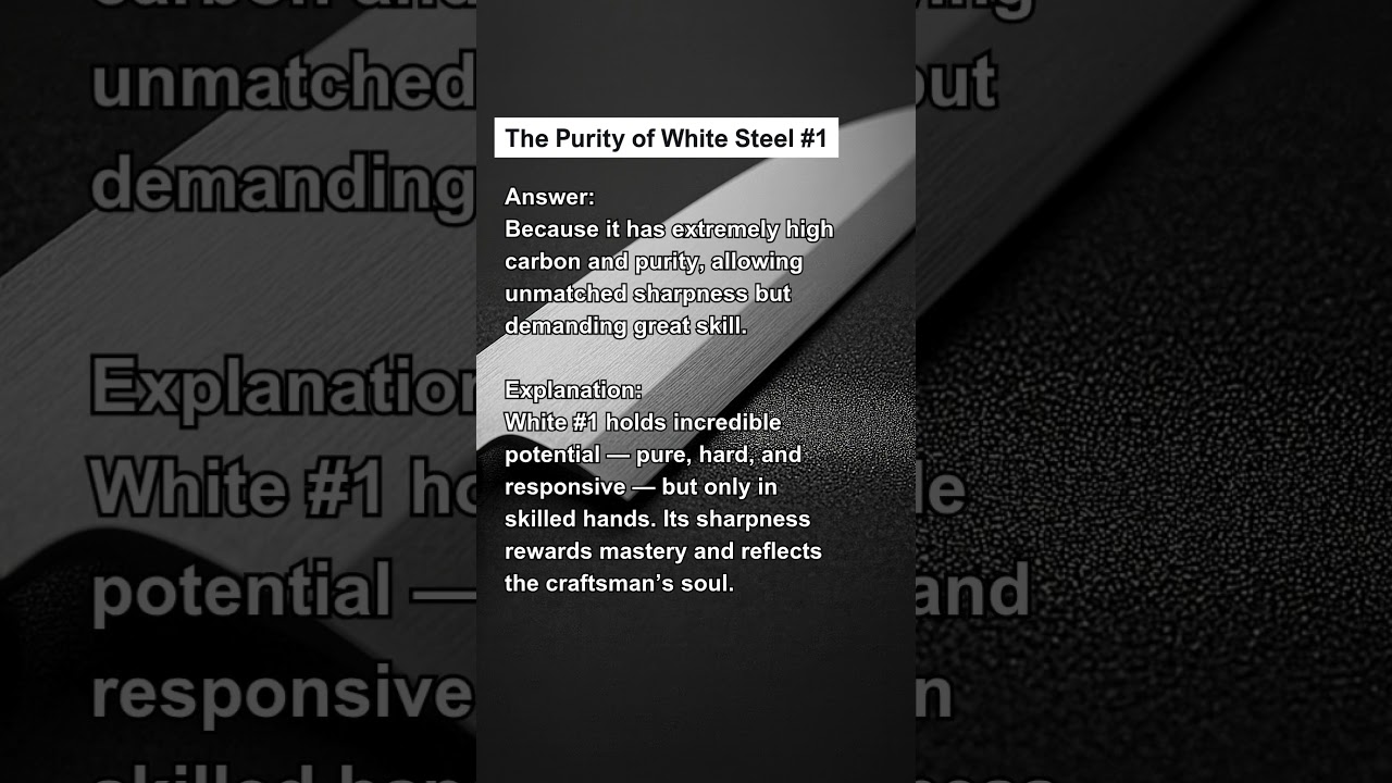 The Purity of White Steel #1 — Sharpness That Tests the Soul