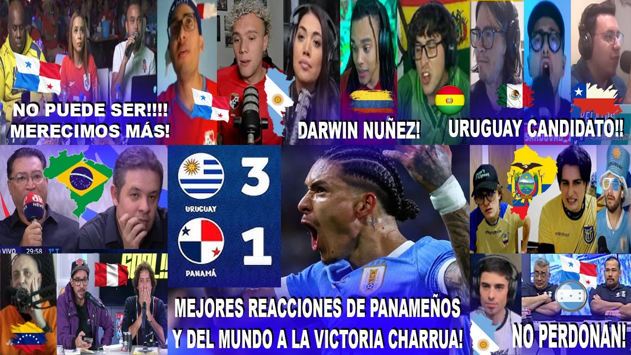 PRENSA E HINCHAS PANAMEÑOS Y DEL MUNDO REACCIONAN AL URUGUAY 3-1 PANAMÁ - DEBUT DE LA GARRA CHARRUA
