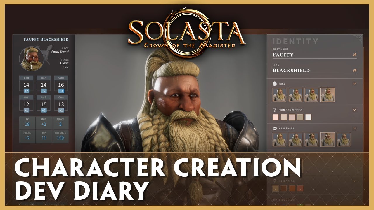 Dev Diary: Character Creation - Solasta: Crown of the Magister