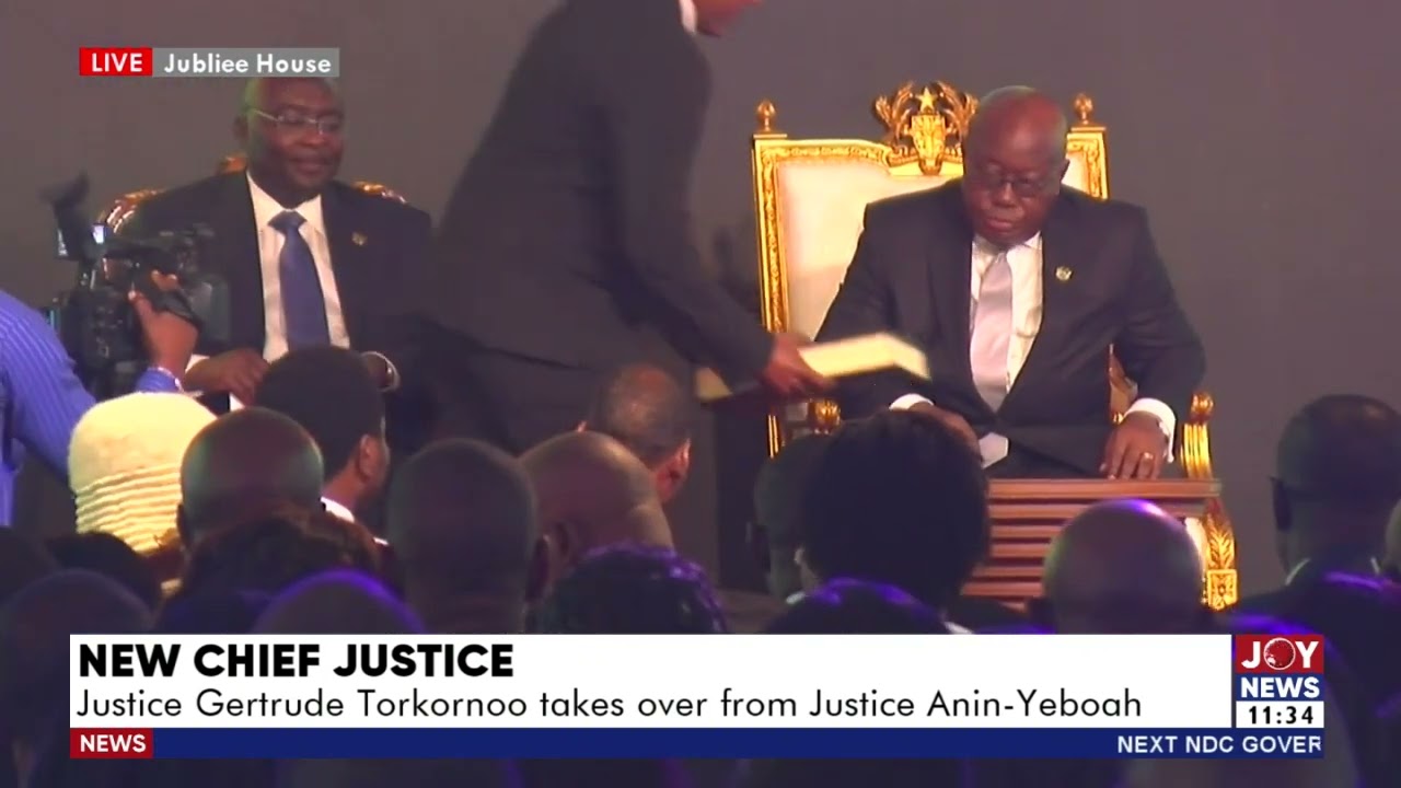 President Akufo-Addo swears in Gertrude Araba Esaaba Torkornoo as Ghana's Chief Justice