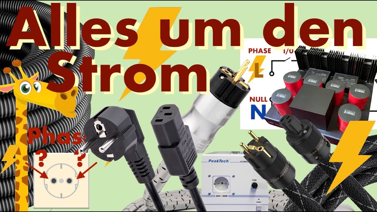 Alles um den Strom, harmonisch tanzen, das Kabel und die Phase