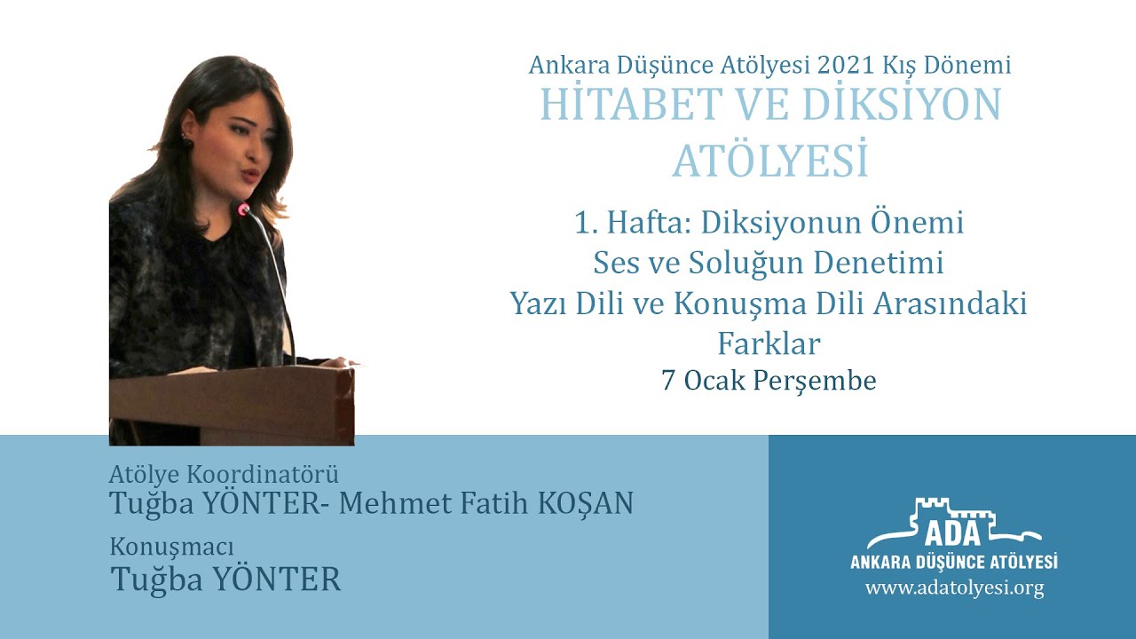 Diksiyonun Önemi, Ses ve Soluğun Denetimi, Yazı Dili ve Konuşma Dili Arasındaki Farklar