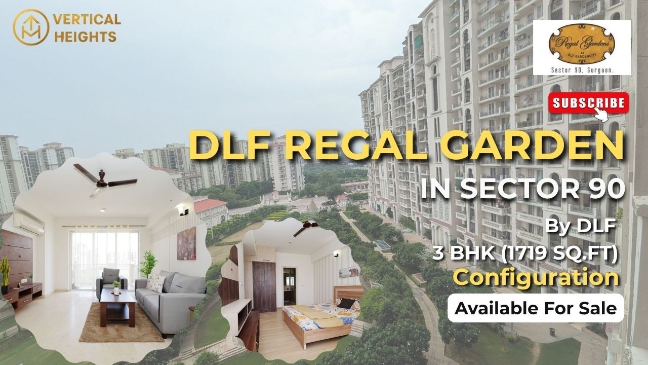 DLF Regal Gardens  | 1719 Sq.ft 3BHK Tour 🏡 Apartment | Sector 90 Gurgaon #dlf