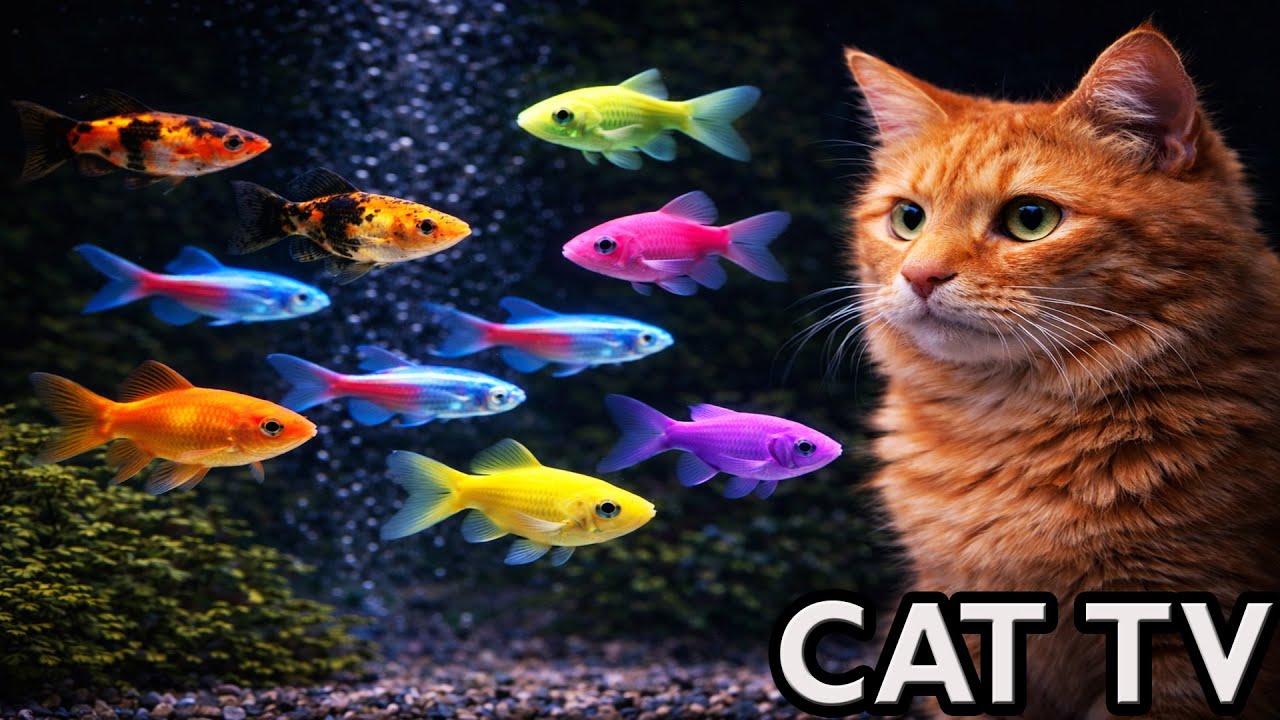 Cat TV for Cats to Watch 🐟 | 8 Hours Tropical Fish Aquarium (No Music, 4K)