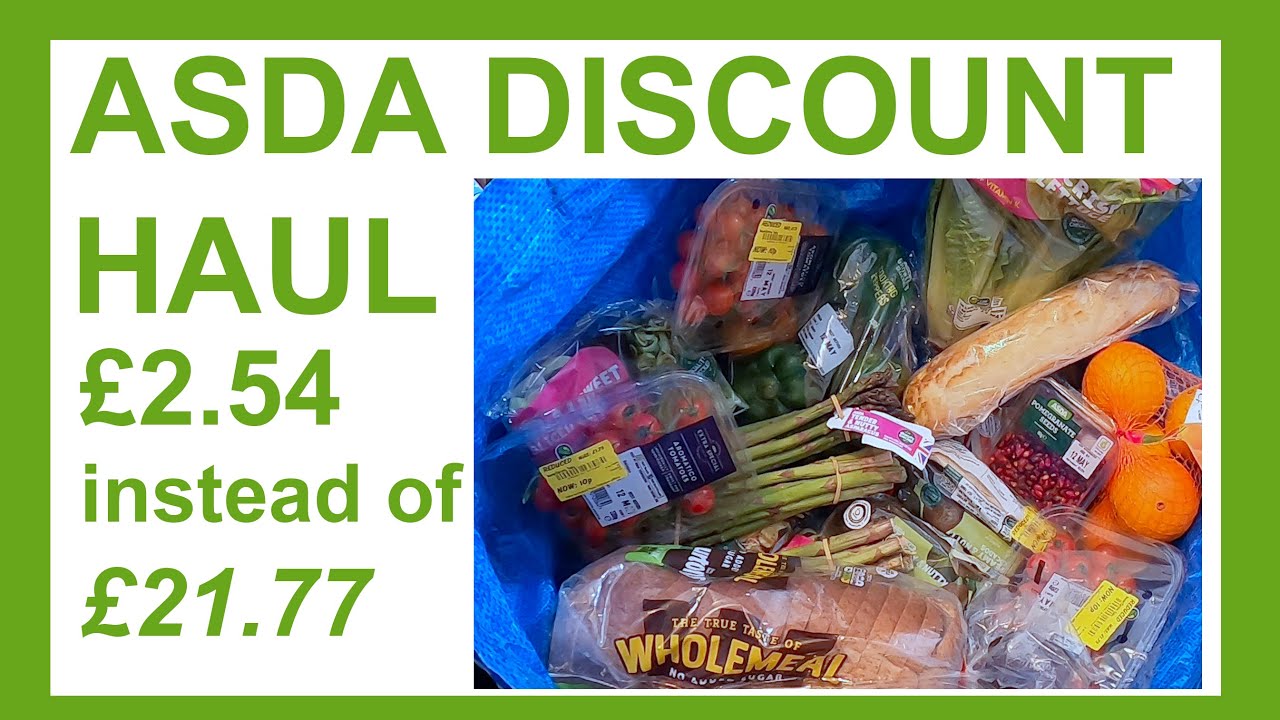 Amazing ASDA yellow sticker haul ALL this for  £2.54 approx USD 3.21