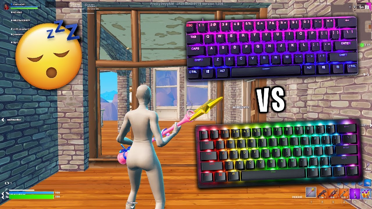 SteelSeries Apex Pro Mini vs Razer Huntsman V3 Pro Mini 😴 Fortnite Keyboard Sounds Gameplay
