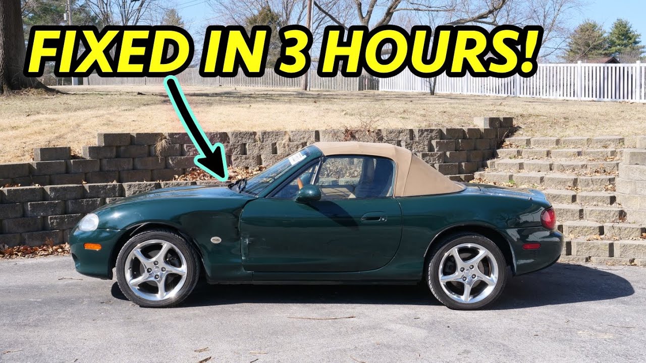 ПОЛНОСТЬЮ РАЗБИТ!? Серьёзно? Эту Mazda Miata 2001 года было ЛЕГКО ПОПРАВИТЬ! Ещё одна...