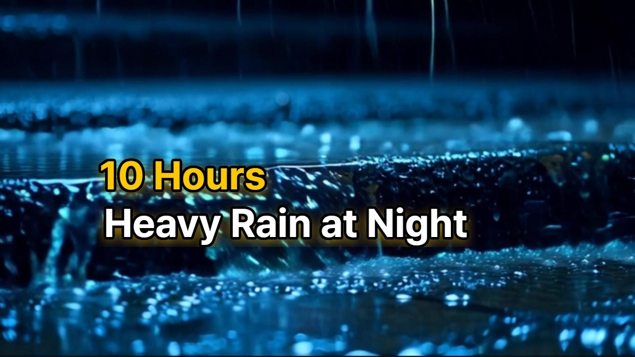 Heavy Rain at Night | Deep Sleep Rain Sounds