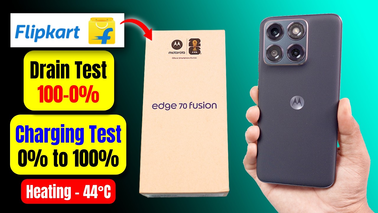 Moto Edge 70 Fusion Charging Test and Battery Drain Test | MOTOROLA EDGE 70 Fusion Heating Problem