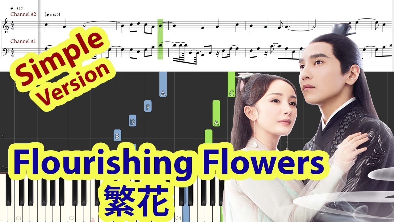 [Piano Tutorial] Flourishing Flowers | 繁花 (三生三世十里桃花 OST) - Dong Zhen | 董貞 (easy version)