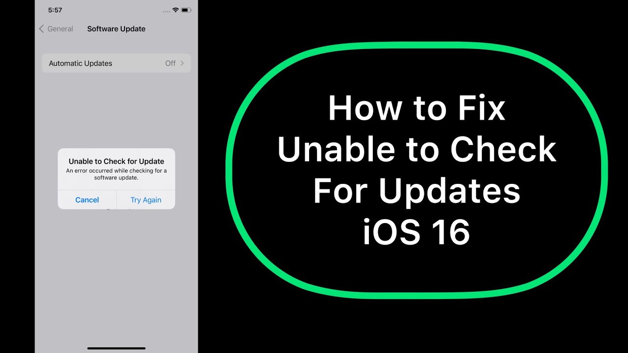 How to Fix Unable to Check for Update An Error Occurred while Checking for a Software Update iOS 16