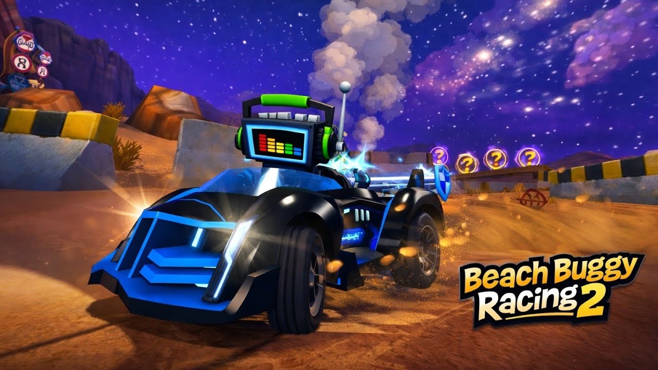 Beach Buggy Racing 2 night race gameplay | Crazy speed, powerups and epic drifting 🌌🏁