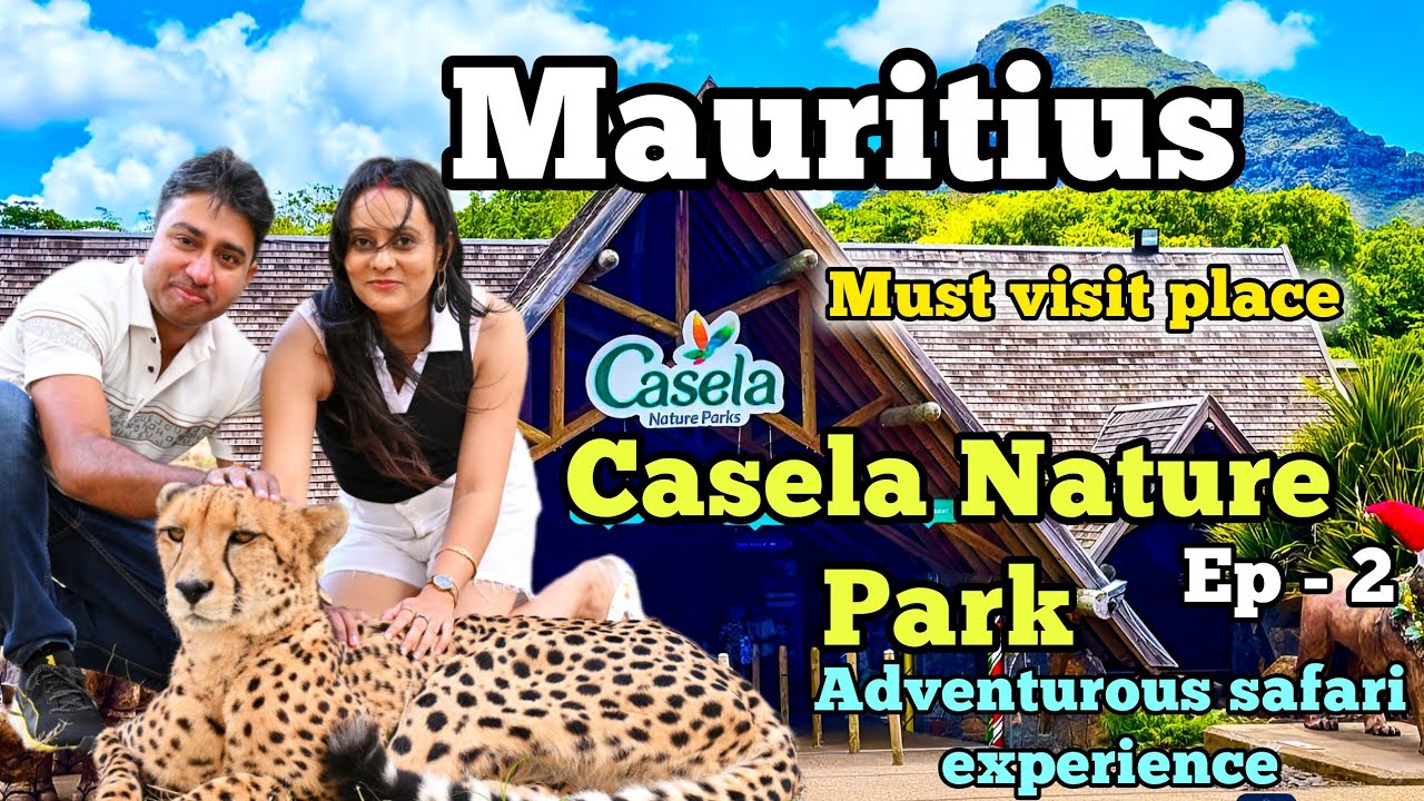 CASELA NATURE PARK MAURITIUS| Day - 2 zipline ,safari ,lion , cheetah interaction [4k]