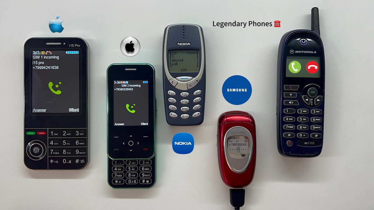 Incoming Call Legendary Nokia 3310+Samsung X460+Motorola m3788 & i15pro + i18pro
