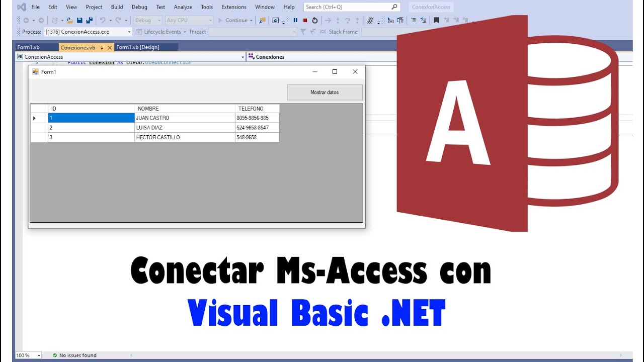 Conectar Access con Visual Basic  .NET 2019