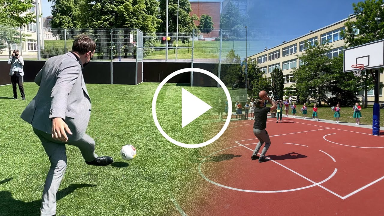Dainavos progimnazija turi naujas sporto aikšteles