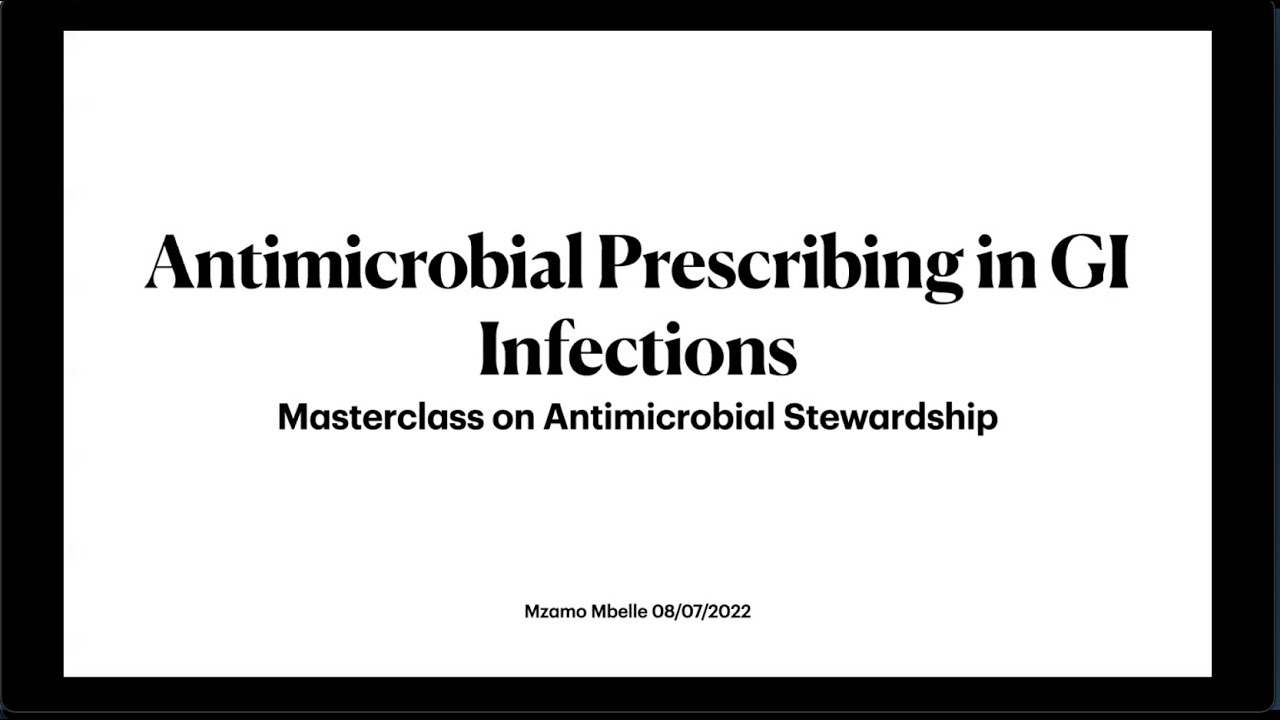 Prescribing for GI Infections
