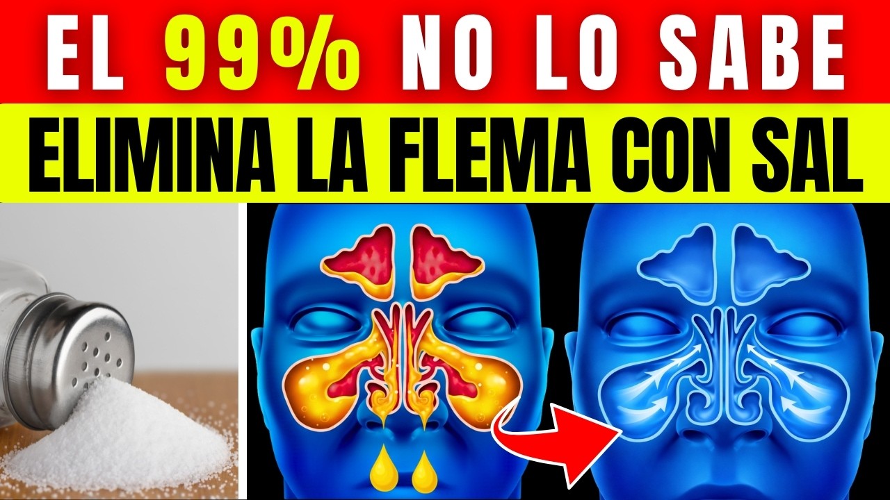 ¡NO más MOCOS! Elimina RÁPIDO la FLEMA en la GARGANTA con SAL