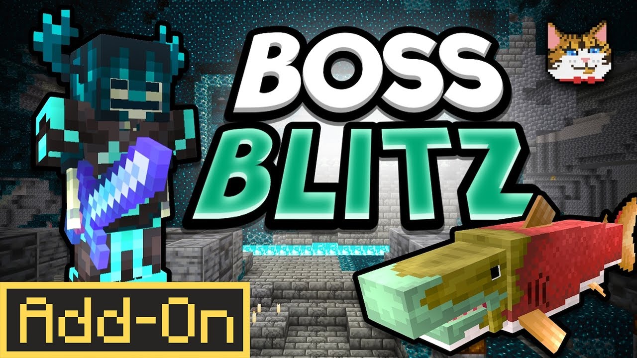 BOSS BLITZ ADDON от ibxtoycat добавляет 10 уникальных боссов в Minecraft Bedrock Survival
