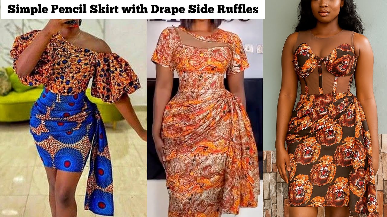 How to Sew a Simple Contoured Pencil Skirt with Side Drape Wrapper 