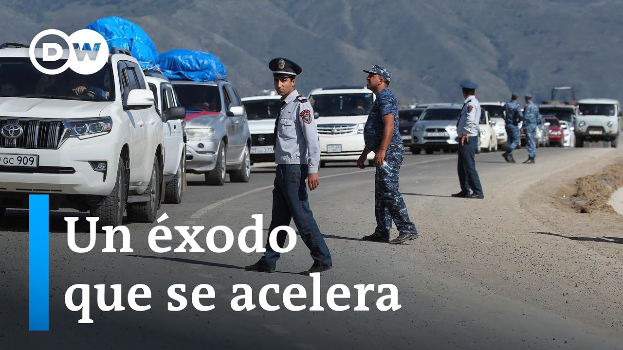 Ciudadanos armenios siguen huyendo de Nagorno Karabaj