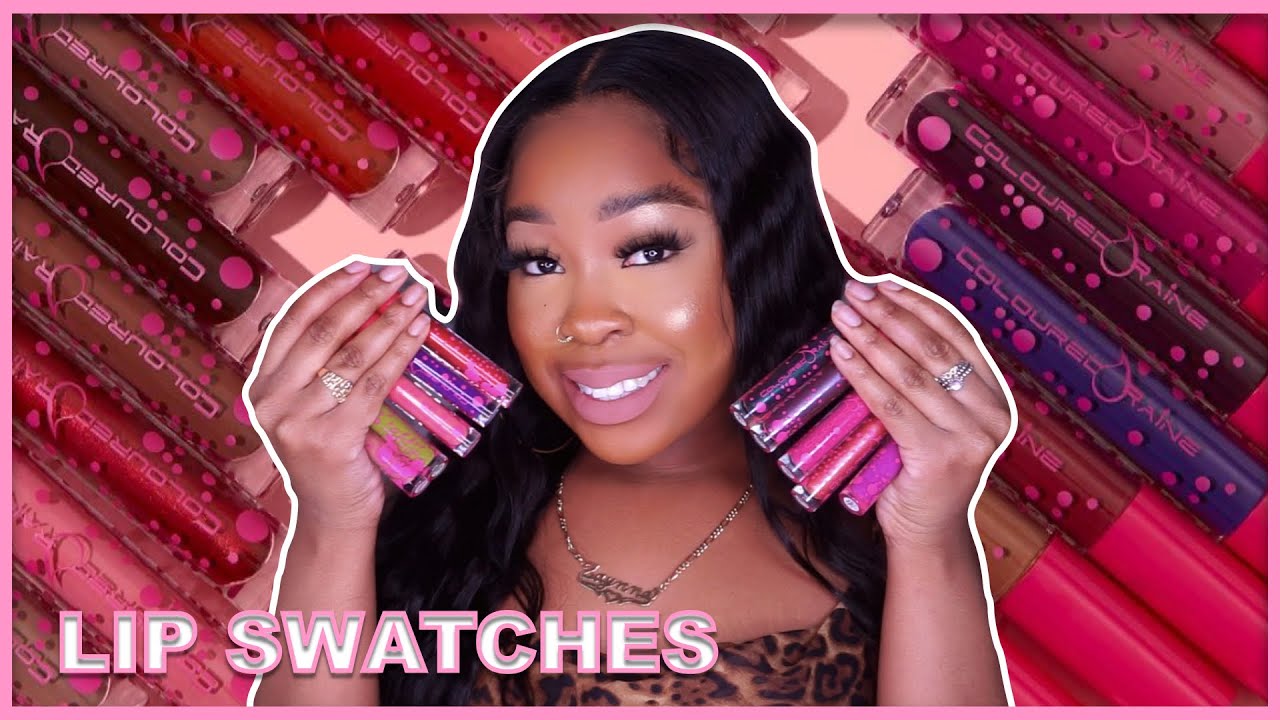 Coloured Raine Lip Swatches on Brown Skin | My mom picks the colours
