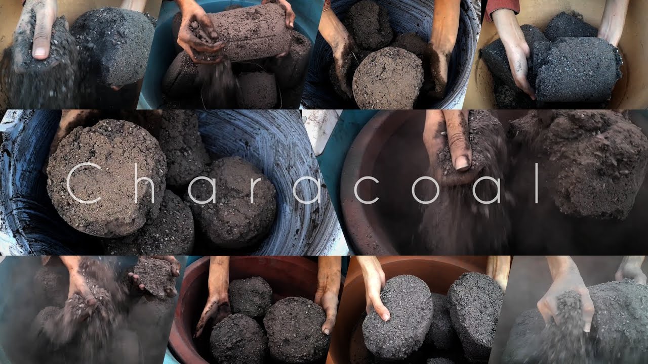 😷🔥Nonstop Dusty Gritty Characaol Dry & Water Crumbling • Request by @NishaChaudhary-u5p • ASMR EDIT 