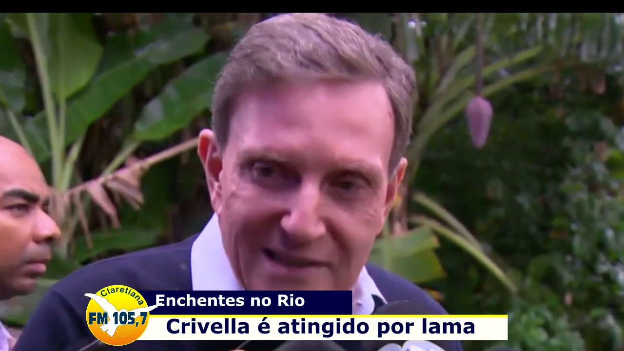 V&iacute;deo: Crivella &eacute; atingido por lama