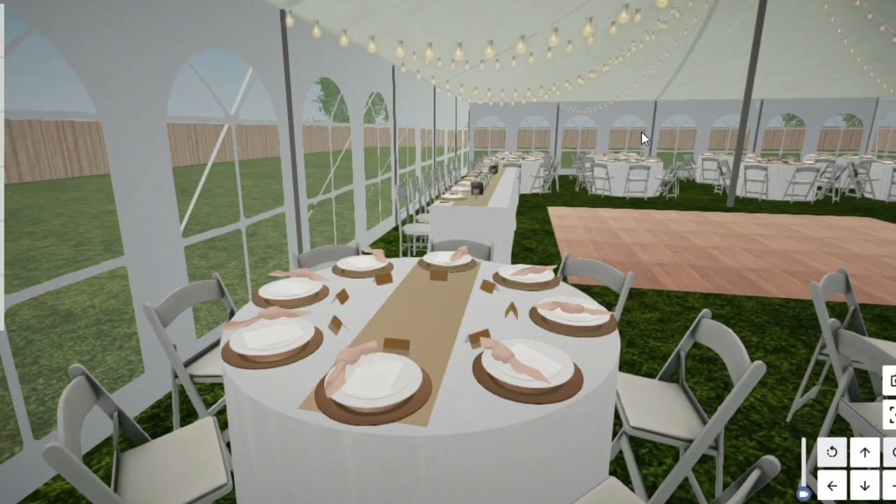 136 Guest Wedding 40' x 60' Pole Tent Package