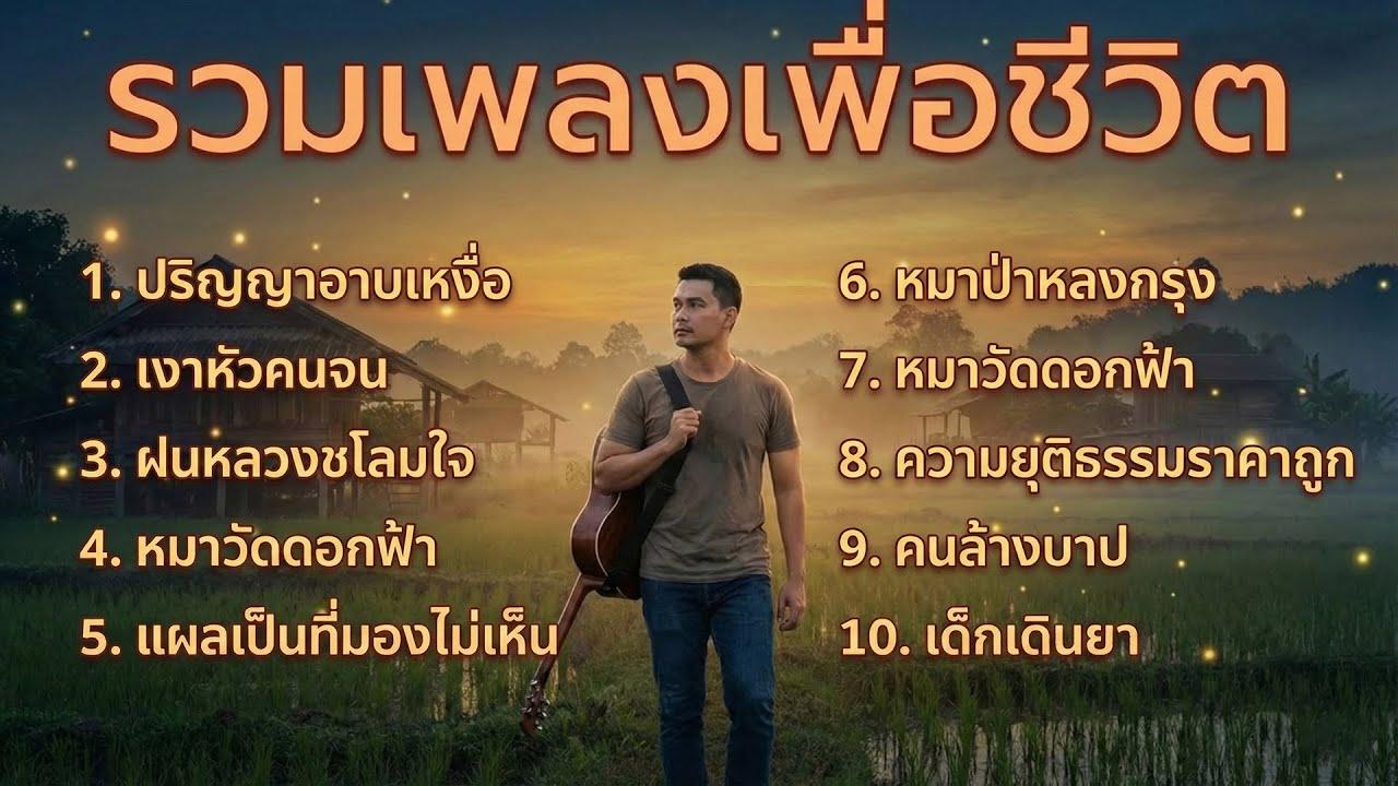 🔴ไลฟ์สดLIVE รวมเพลงเพื่อชีวิต - ใหม่ล่าสุด ฟังเพลินยาวๆ 24 ชั่วโมง - [รวมเพลงเพื่อชีวิต]