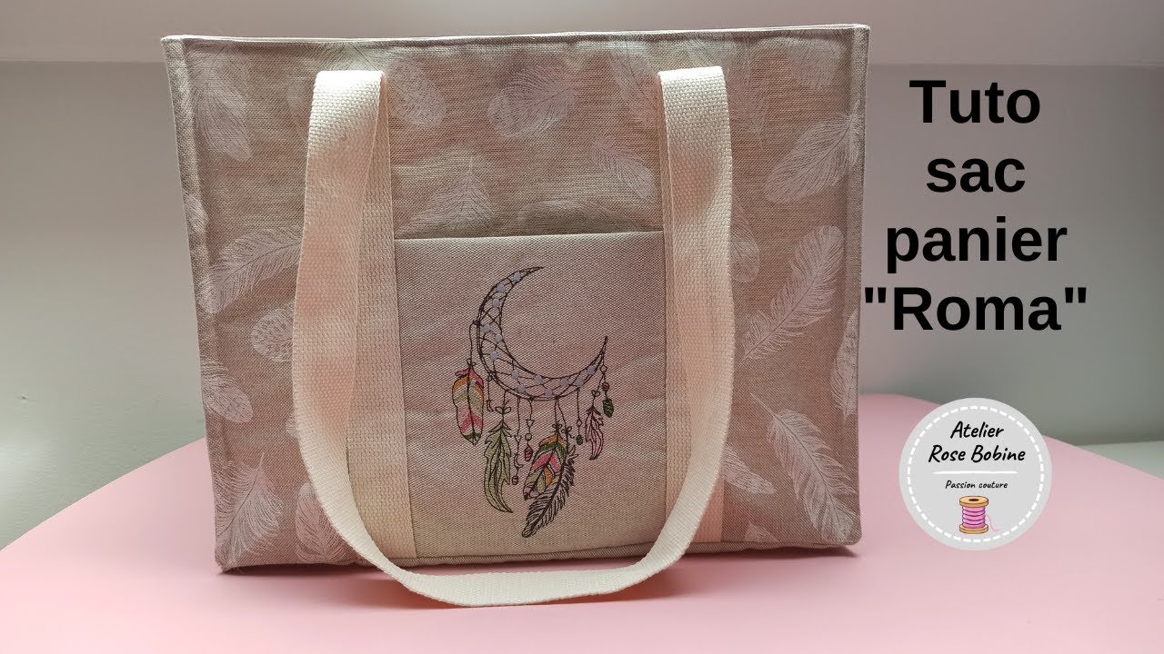 Пошив льняной сумки-корзины - Easy tote bag