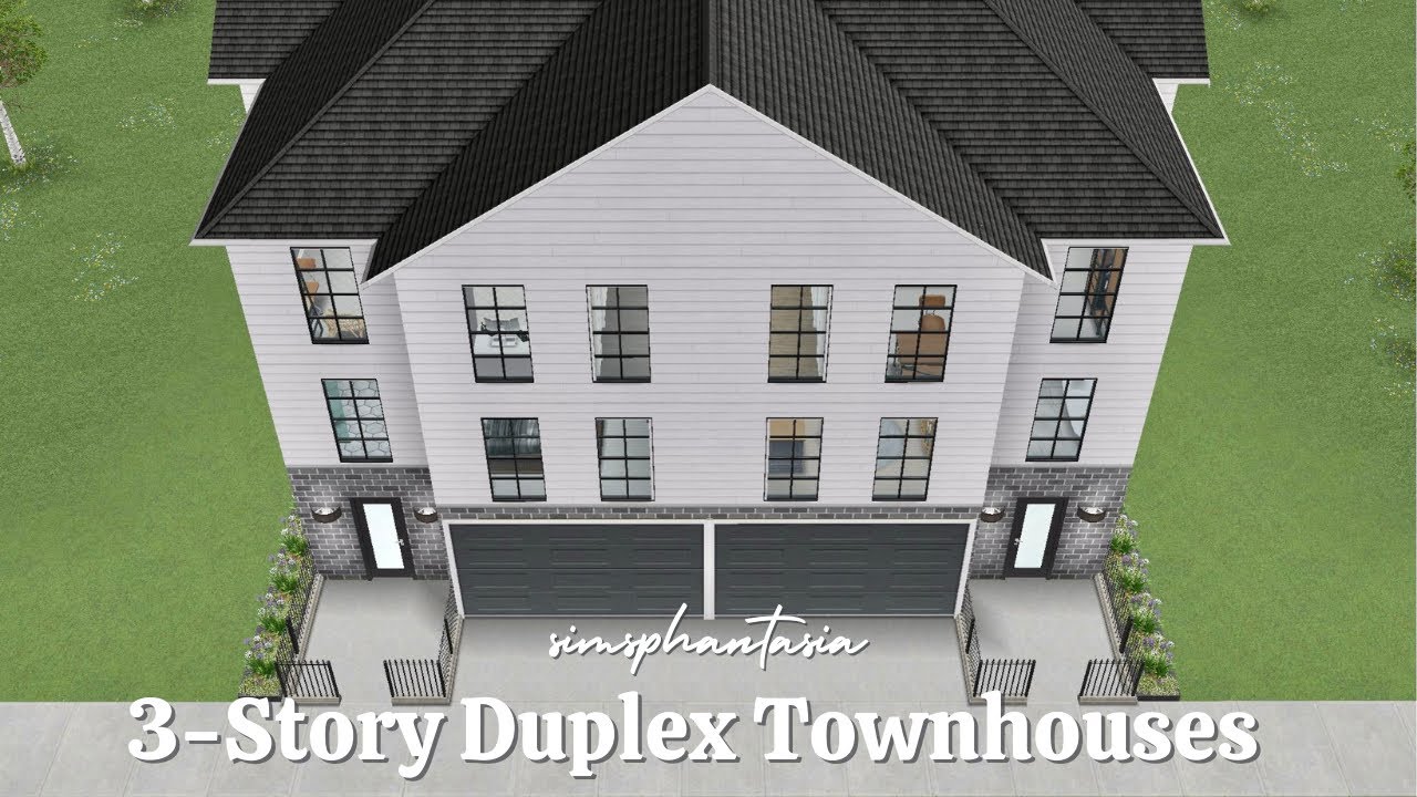 The Sims FreePlay ~ Three-story Duplex Townhouses 💖 House Tour 💖
