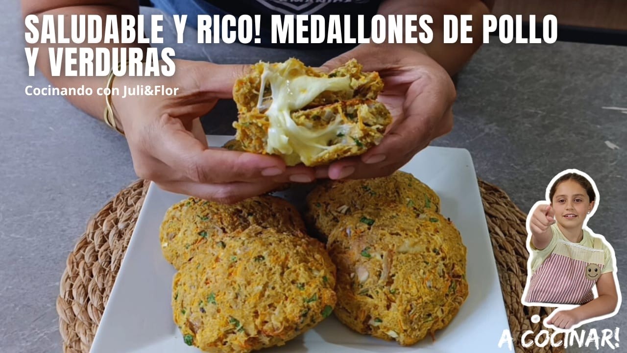 MEDALLONES DE POLLO Y VERDURA RELLENOS, LOS MAS FACILES DE HACER!