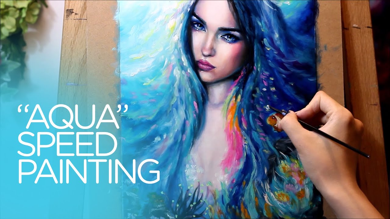 OIL PAINTING TIME LAPSE || mermaid 